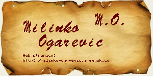 Milinko Ogarević vizit kartica